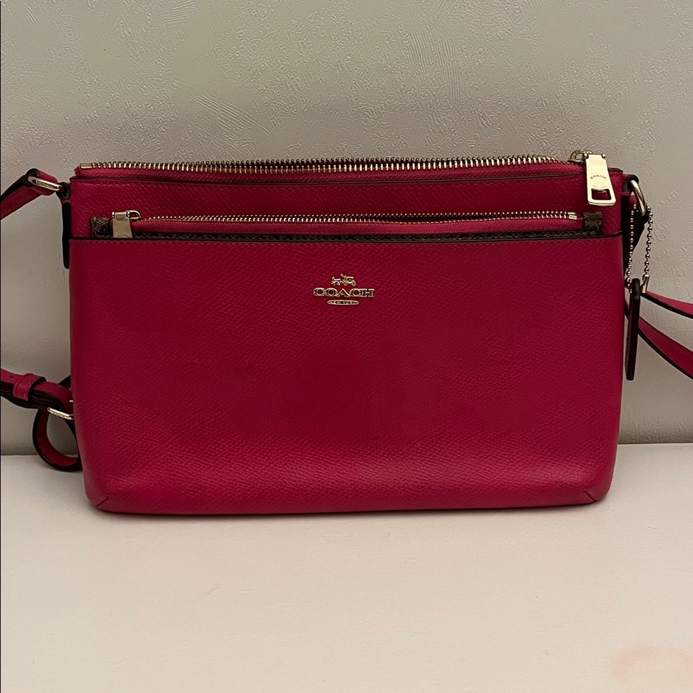 Pink Leather Crossbody